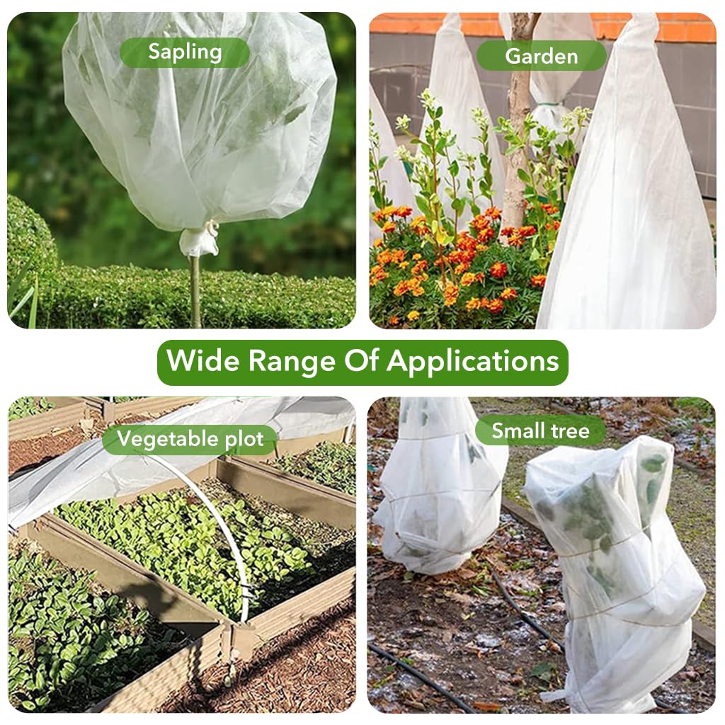 HASTHIP 2*5m Plant Covers for Plants Freeze Protection, Reusable Frost Cover Plants Blanket for Winter, Floating Row Fabric Cover for Vegetables, Insect Protection, Sunscreen, Season Extension HASTHIP 2*5m Plant Covers for Plants Freeze Protection, Reusable Frost Cover Plants Blanket for Winter, Floating Row Fabric Cover for Vegetables, Insect Protection, Sunscreen, Season Extension
